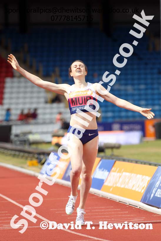 Womens 1500 metres, Sainsbury's British Champs, Alexander Stadium, Birmingham. Photo: David T. Hewitson/Sprts for All Pics